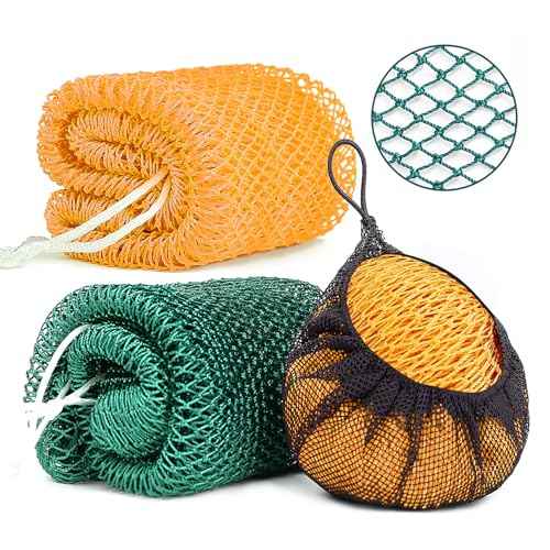 2 Pack African Net Sponge Exfoliating Scrubber Bath Sponge for Daily Use