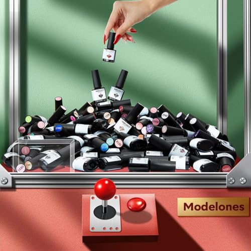 modelones 40 Pcs Gel Nail Polish Set, 36 Colors Winter Orange Yellow Red Nude Brown White Black Gel Nail Polish Kit with Base Coat& Matte Glitter Glossy Top Coat DIY LED Christmas Manicure Gift