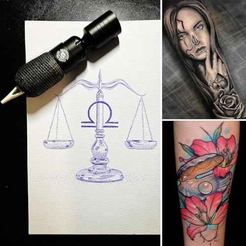 Dragonhawk Tattoo Gun Kit Cordless Tattoo Machine Pen Kit Complete Tattoo Kit Pro Cartridge Needles Coreless Motor 3.5mm Stroke Length