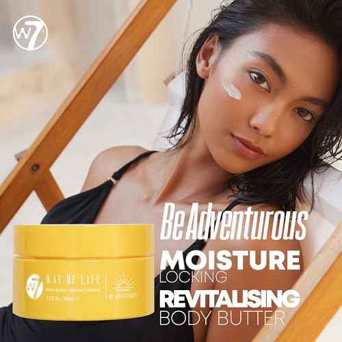 W7 VAY CAY Be Adventurous - Travel Size Skincare Set | Carry On Luggage Essentials: Shower Gel & Body Wash, Body Butter & Body Mist | Energizing & Hydrating Body Care for Radiant Skin
