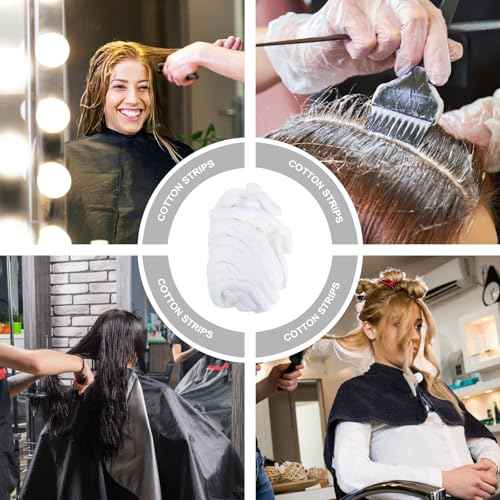 Uonlytech Pure Cotton Perm Strips 12.99X9.84X2.75 Inches Absorbent Salon Cotton Rolls for Makeup Removal Nail Polish and Hair Treatment