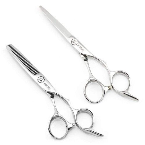 5.75 INCH Hair Cutting Scissors and 5.75 INCH Hair Thinning Shears 440C Hair Scissors Set Kinsaro