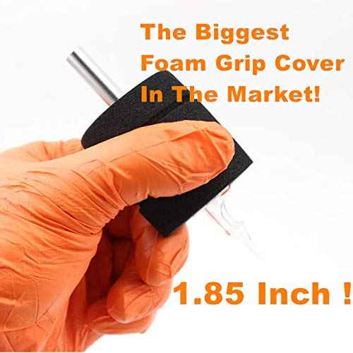 Tattoo Triple Foam Grip Cover, Compatible with Any 1-inch Tube, 1.85 Inch, 20 pcs Black