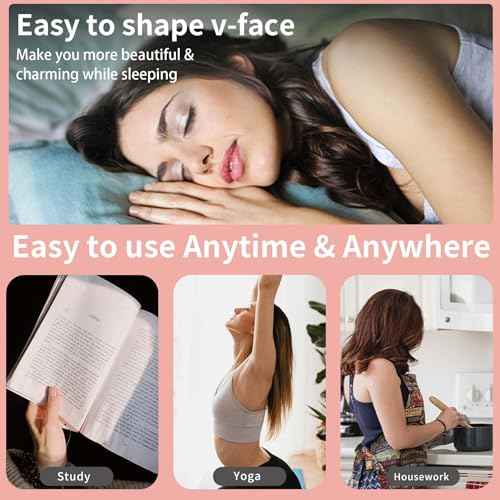 Face Lift Tape - V Line Lifting Mask Chin Strap for Sleeping, Adjustable Face Lifting Strap, 3D Contoured Design Facial Lifting Belt, Double Chin Reducer for Facial Shaping and Jawline Shaper