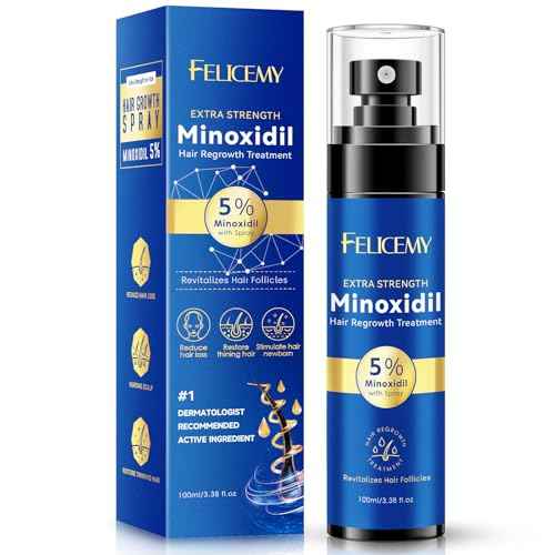 5% Minoxidil for Men and Women Hair Growth, Minoxidil Spray For Beard Growth Serum, Combat Hair Thinning and Loss, Strengthen Regrowth Treatment 3.38 Fl Oz