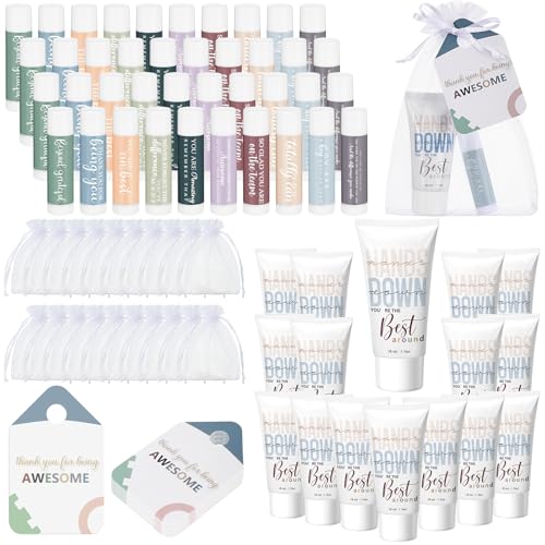 40 Sets Nurse Practitioner Week Gifts Bulk 2025 Lip Balms and Hand Cream Employee Appreciation Inspirational Hand Lotion Thank You Gift for NP OR Nurse Rad Tech Christmas Coworker Office
