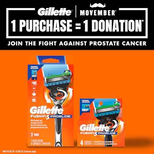Gillette Fusion ProGlide Razor for Men, Handle + 4 Blade Refills