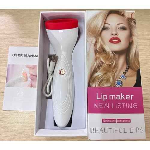 Lip Plumper Tool, Electric Lip Plumper, Lip Plumper Device, Lip Enhancer Plumper Tool, Lip Suction Plumper, Lips Lines, Lip Beauty Tool, Electric Lip Enhancer, 3.7V 450mAh(White)