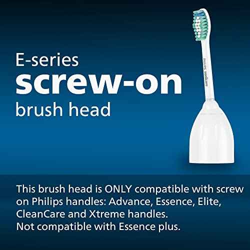 Philips Sonicare Genuine E-Series Replacement Toothbrush Heads, 3 Brush Heads, White, HX7023/64