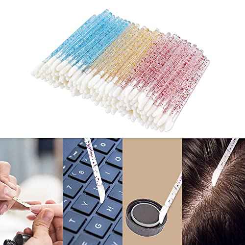 300PCS Glitter Crystal Lip Brush, Disposable Crystal Lip Brushes Tool Kits Lip Gloss Applicators Make Up Brush Lipstick Gloss Wands Makeup Applicators Brushes Applicator tool Makeup Beauty Tool Kits1