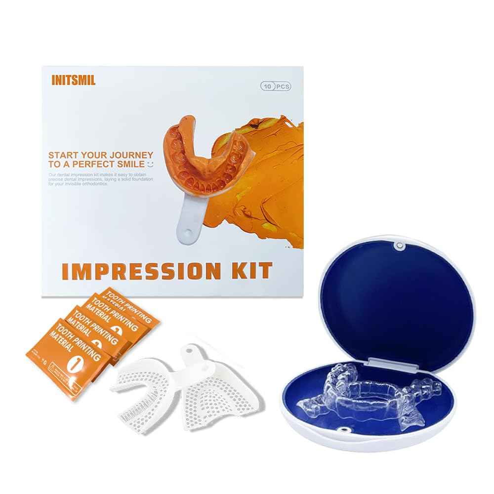 Initsmil Teeth Retainer for Upper and Lower Teeth - Clear, Comfortable, BPA-Free, Durable, Easy to Use, Ideal for Teeth Retention after Braces, for Adults and Teens
