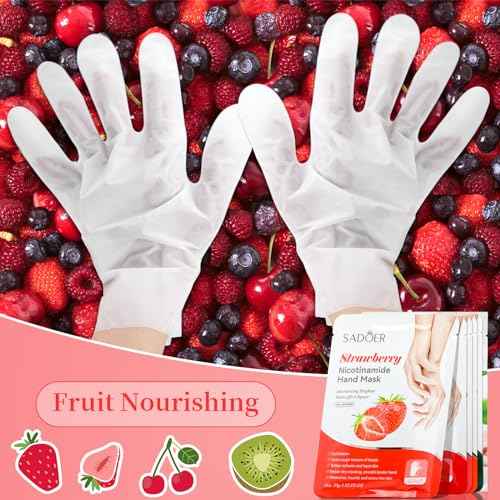 48 Pcs Fruits Beauty Hand Foot Mask Bulk Hydrating Hand Foot Moisturizing Gloves Aloe Mask for Spa Kit Beauty Skincare Gift Beauty Kits for Women
