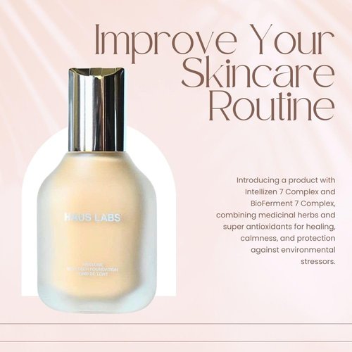 HAUS LABS BY LADY GAGA Triclone Skin Tech Medium Coverage Foundation with Fermented Arnica 330 Medium Cool