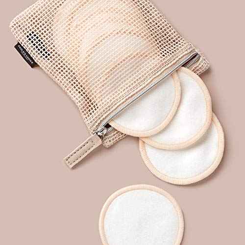 Paula's Choice Reusable Makeup Remover Pads, Eco-Friendly Cotton & Bamboo Rounds for Toner & Exfoliants, Includes Washable Bag for Laundry & Storage, 10 Count