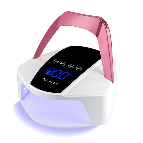 Ayshone Rechargeable UV LED Nail Lamp,96W Cordless UV Light for Nail Dryer with 48 Lamp Beads,Auto Infrared Sensor and 4 Timers Nail Tools for Nail Polish (White)