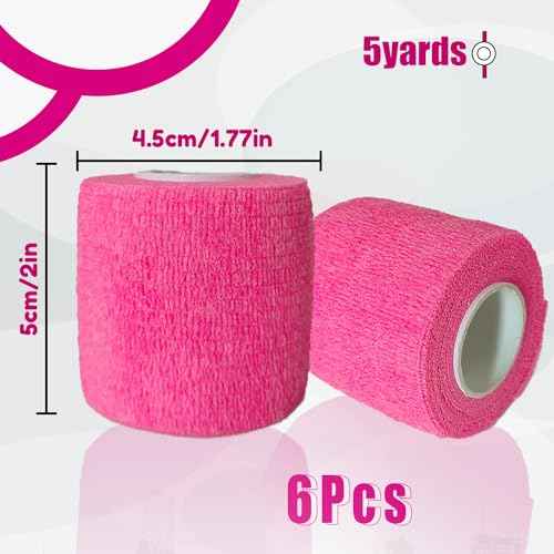 Tattoo Machine Pen Covers with 6pcs Pink Grip Tape Wrap,200Pcs Large 2.56 X 7.09 inch Machine Wrap, Combination Grip Tattoo Machine Covers Self-Adhesive Tattoo Tape Wrap Tattoo Supplies
