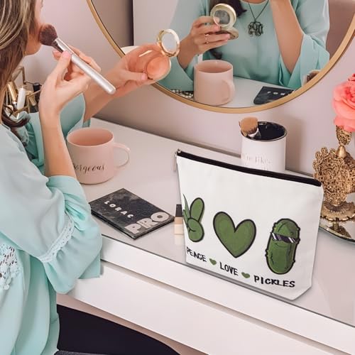 Pickle Gifts Makeup Bags for Women, Pickle Gifts for Pickle Lovers,Funny Travel Cosmetic Bag Funny Friendship Gifts Surprise for Women,Friends,Daughter Mom Birthday Christmas Gifts