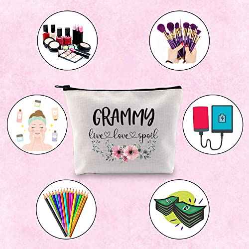 Grammy Gift Live Love Spoil Grandma Mother¡¯s Day Gift Grammy Travel Bag Makeup Bag (live love spoil Grammy)