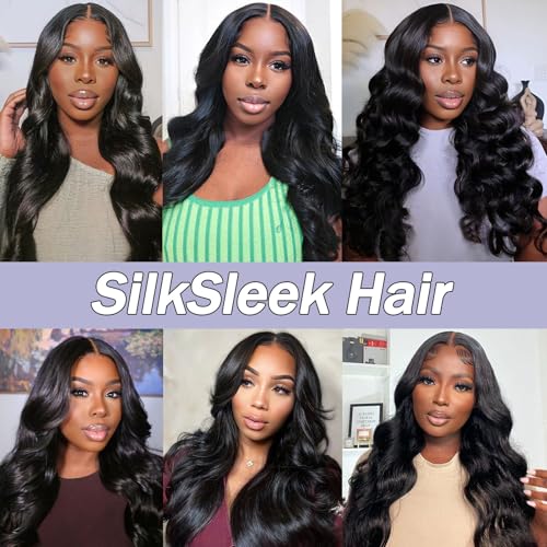 Body Wave Hair Bundles - 12 14 16 Inch | 100% Unprocessed Brazilian Virgin Human Hair | 3-Pack Quick Weave Bundles with Glossy Finish for Women