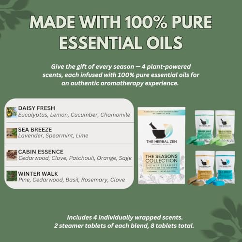 Shower Steamers Aromatherapy Tablets ? Variety Pack - Shower Bombs Aromatherapy Made in USA ? Self Care Gifts for Women and Men ? Natural Essential Oils ? Adult Christmas Stocking Stuffers (8 Pack)