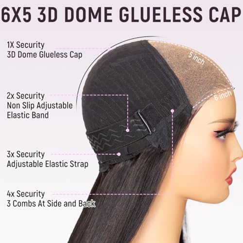 mscoco Bob Wig Human Hair 6¡¿5 Glueless Wigs Human Hair Pre Plucked Pre Cut 180% Density Closure Highlight Wig Human Hair for Black Women 1B/2/30 Wear and Go Honey Blonde Bob Wig 12inch