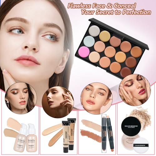 Makeup Kit Makeup Sets for Teens Makeup kits for Women Teenagers Full Kit Make up Eyeshadow Palette Foundation Concealer Lipgloss Makeup Gift Set for Women Teen Girls