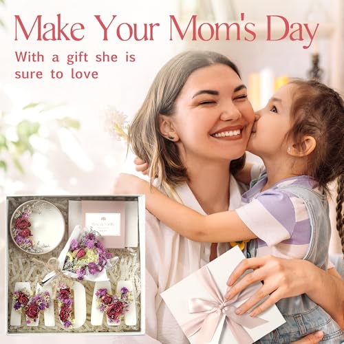 Gift Basket for Mom ? Birthday & Christmas Small Spa Box ? Relaxing Mom Gift Set with Candle, Soap & Wax Melts ? Perfect Xmas, Holiday or Birthday Present