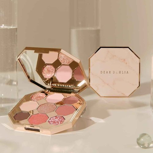 DEARDAHLIA Secret Garden Palette (Tea Party) - Long-Lasting, Blendable Eyeshadow. 9 Shades with Matte, Shimmer & Glitter Finishes. Vegan & Cruelty-Free