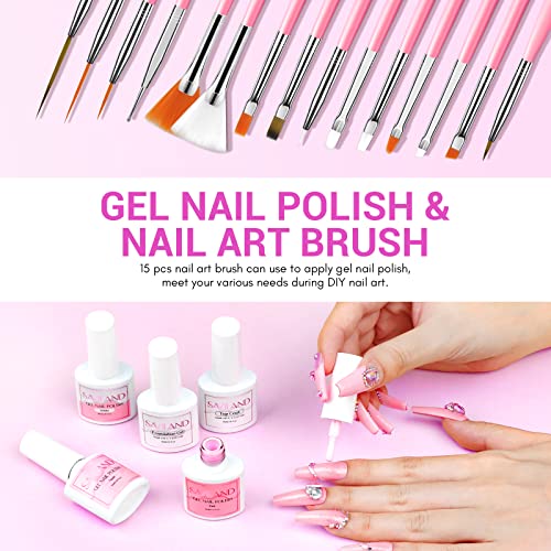 Saviland Acrylic Nail Kit ? Nails Kit Acrylic Set Acrylic Powder & Liquid with Builder Nail Gel Nail Drill Glitter Nail Art Powder Acrylic Nail Tools for Home DIY Nail Salon Use Christmas Gift