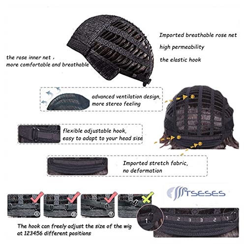 Green and Black Wigs for Women Long Curly Wavy Wigs Synthetic Natural Hair Wigs for Halloween Cosplay Us