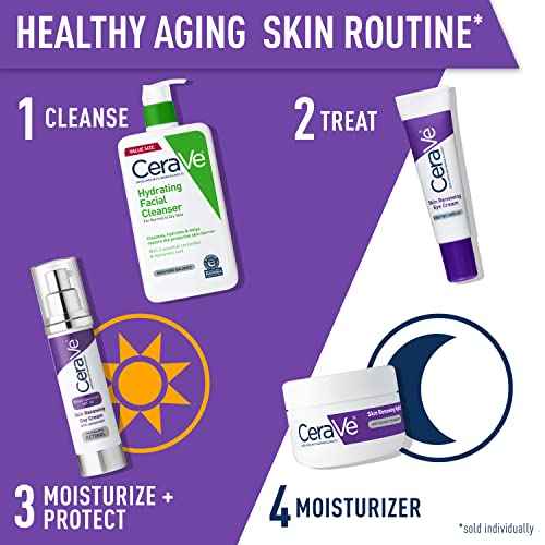 CeraVe Skin Renewing Eye Cream For Wrinkles, Under Eye Cream With Peptides + Caffeine + Niacinamide, For Wrinkles & Crows Feet, Paraben Free & Opthalmologist Tested