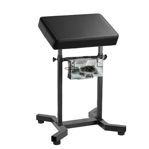 Tattoo Armrest Stand Heavy Duty Tattoo Arm Leg Rest Stand Height Adjustable and Tilt WIth Glove Rack Black Leather Pad for Tattoo Studio (Black)