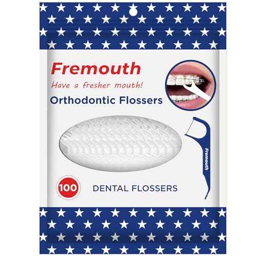 3-in-1 Braces Flossers - Orthodontic Dental Floss Picks, 100 Count (Pack of 1)