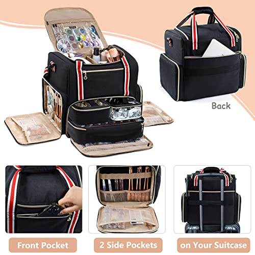 Large Nail Polish Organizer Holds 80 Bottles(15ml - 0.5 fl.oz) with 3 Removable Nail Polish Cases,Nail Organizers and Storage for Nail Tech Suppliers