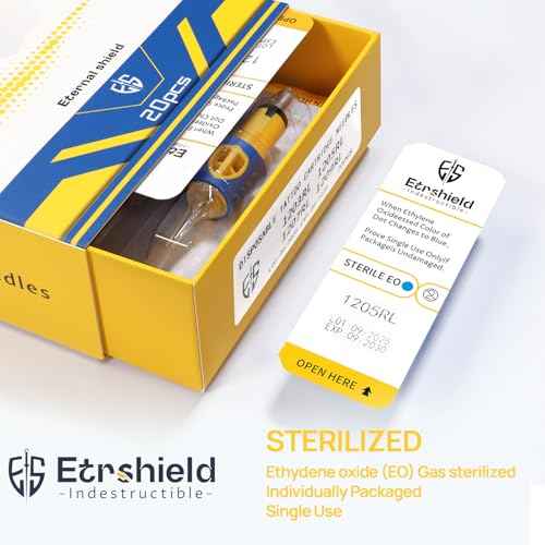 ES SHIELD Tattoo Needles, 50pcs Assorted Silicone Finger Ledge Tattoo Cartridge Needle #12 Standard 3RL 5RL 7RL 9RL 11RL Round Liner for Tattoo Pen Tattoo Supplies