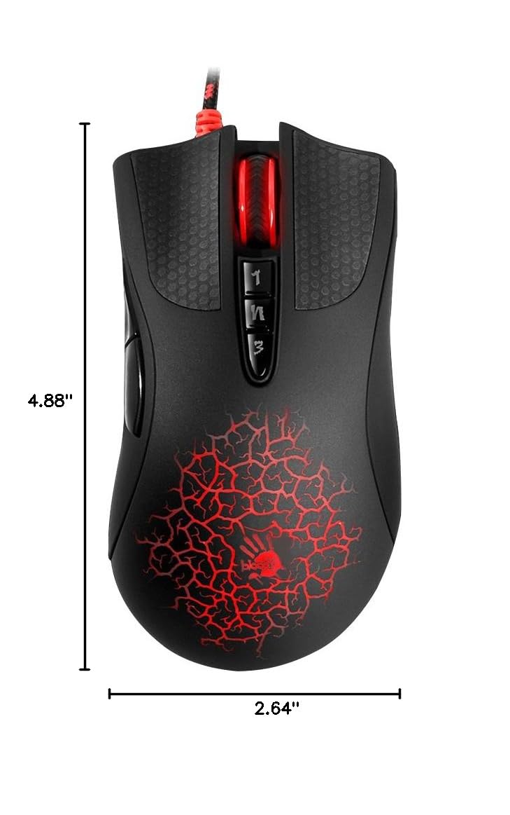 [Combo] A90 Optical Gaming Mouse with Light Strike (LK) Optical Switch/Scroll & B-071 High Performance Mousepad - 8 Programmable Buttons and Advanced Macros - 4000 DPI - A9071