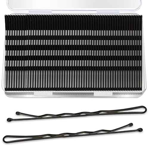240PCS Large Bobby Pins Black Jumbo Bobby pins Black Long Hair Pins Clips for Women Girls with Box for Women Girls, 2.76 Inch/7cm