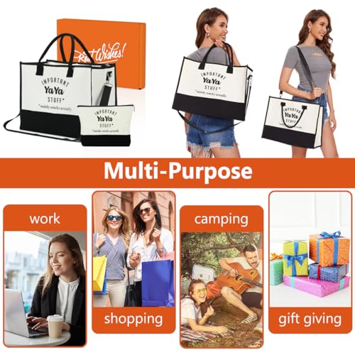 FORBIDDEN PAPER Mothers Day Grandma Mimi Yaya Retirement Dance Aunt Travel Book Witchy Gifts for Women Tote Bag & Makeup Bag