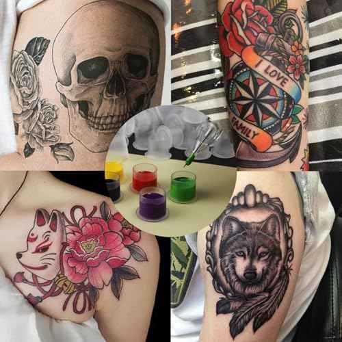 1000Pcs Tattoo Ink Caps Cups - Rayyl Tattoo Ink Cups with Base #14mm Clear Plastic Pigment Cups Disposable Tattoo Ink Caps Cups Container Cups for Tattoo Ink and Pigment... (1000pcs-14mm)