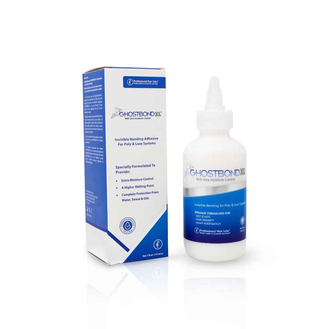 GHOSTBOND XL Hair Replacement Adhesive 5oz- Invisible Wig Bonding Glue: Water & Oil-Resistant, Non-Toxic, Light Hold for Secure and Natural-Looking Poly and Lace Hairpiece, Wigs & Toupee Systems