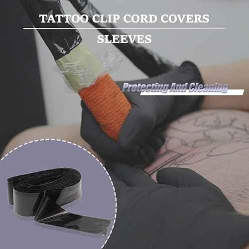 125pcs Pen Bags - Tattoo Cord Sleeves Black Clip Cord Covers Wrap