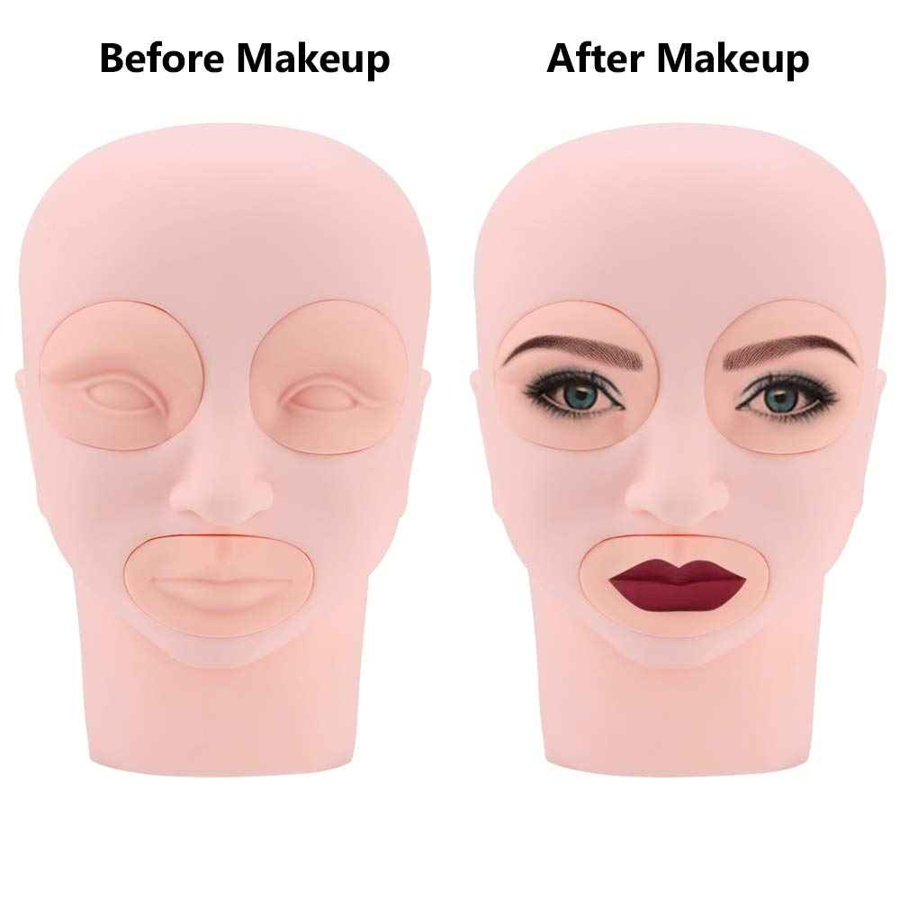 Microblading Supplies, Beauty Star Microblading Kit, Microblading Practice Skin with Microblading Pen, Eyebrow Tattoo Kit with Pigment Ink, Mannequin Head Set for Microblading and Makeup Practice