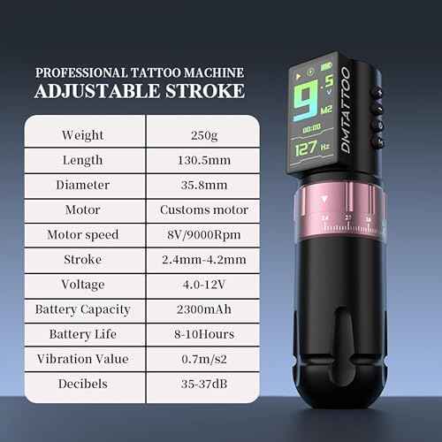 Wireless Tattoo Machine for Beginners Tattoo Gun Wireless Tattoo Machine Multi-function Tattoo Pen 2,300mAh (Tattoo Gun)