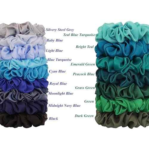 38 Colors Available, Big Scrunchies for Hair, Soft Cheer Chiffon large Ponytail Holder, Cute Birthday Gift for Women Girl Teen, Holiday Accessory (Red)