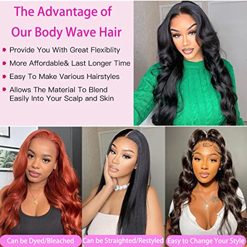 Raw Body Wave Bundles Human Hair(16 18 20 Inch)12A Grade Salon Quality Unprocessed Brazilian Body Wave Human Hair Bundles Quick Weave for Black Women Natural Color