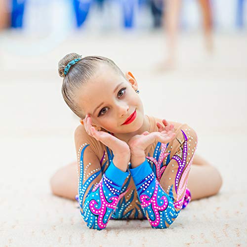 BBTO 20 Pieces Girls Gymnastics Hair Ties Gymnastic Hair Bands Accessories Stuff Ribbon Ponytail Holders No Crease Sport for Christmas Women Team Gifts(Classic Colors)