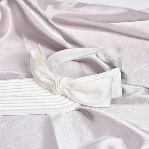 Knotted Bow Headbands for Women and Girls - White Hair Accessories with Bowknot Hair Bands and Bows