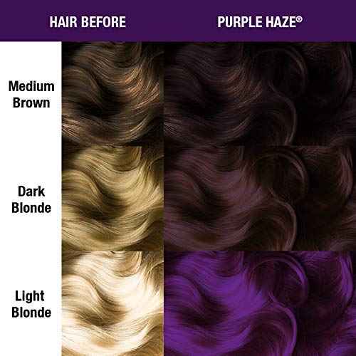 MANIC PANIC Classic Purple Haze Semi Permanent Hair Color - Warm Dark Purple Hair Dye for Women & Men That Lasts 4-6 Weeks - Vegan, Ammonia & Cruelty-Free - Create & Mix Custom Shades (4oz / 3pk)