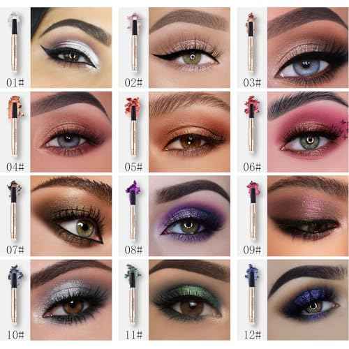 Cream Eyeshadow Stick, Long-Lasting, Crease-Proof Eyeshadow with Built-in Smudger Orchid Shimmer