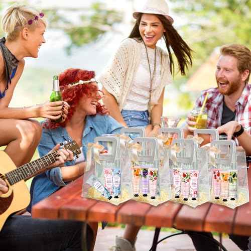 OFUN 40 Pack Hand Cream Gift Set for Women Mini Lotion Travel Size for Dry Cracked Hand Plant Fragrance Hand Care Moisturizing Cream for Christmas Mother's Day Valentine's Day (40 Pack)